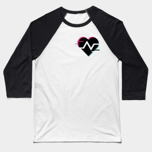 Glitch heart cardiogram sign Baseball T-Shirt